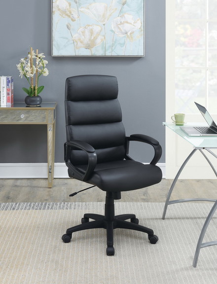 High Back Adjustable Height Office Chair in Black ...