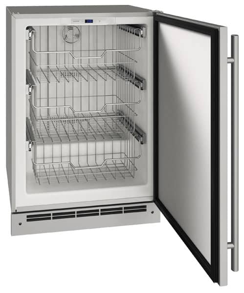 U-Line Outdoor Collection 24 Stainless Solid Convertible Freezer