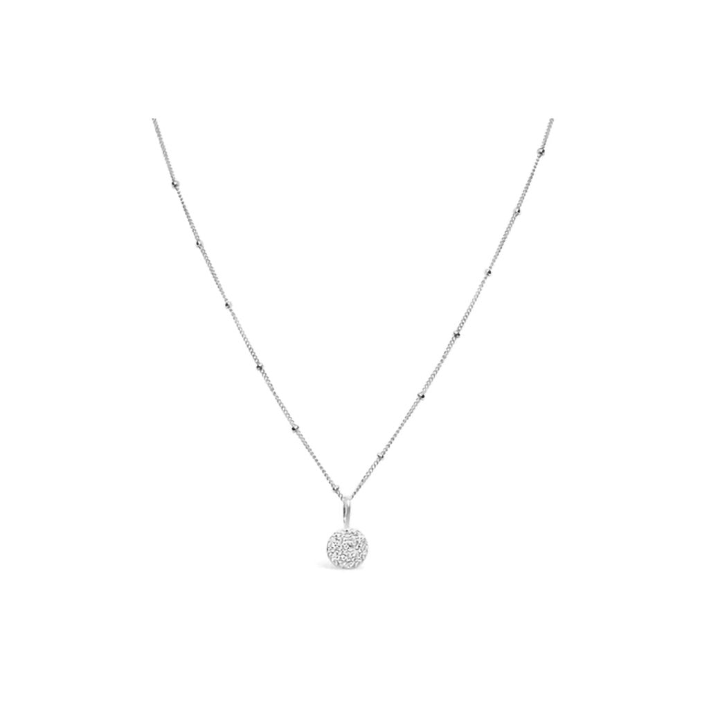 Stia  Charm & Chain Necklace Pavé Disk