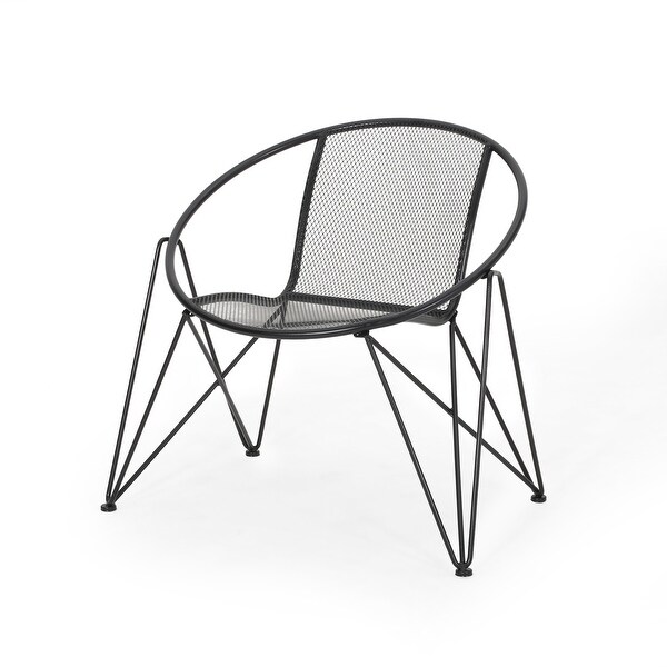 Outdoor Iron Frame Chairs with Mesh Design，Hairpin Legs