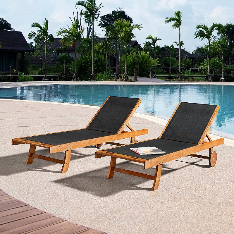 Alaterre Furniture Caspian Outdoor Mesh Lounge Chair 2-piece Set