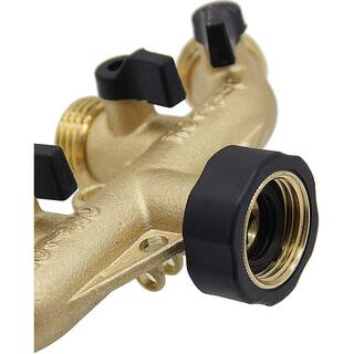 4-Way Brass Hose Diverter 34