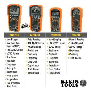 Klein Tools Digital Multimeter TRMSLow Impedance 1000V MM700