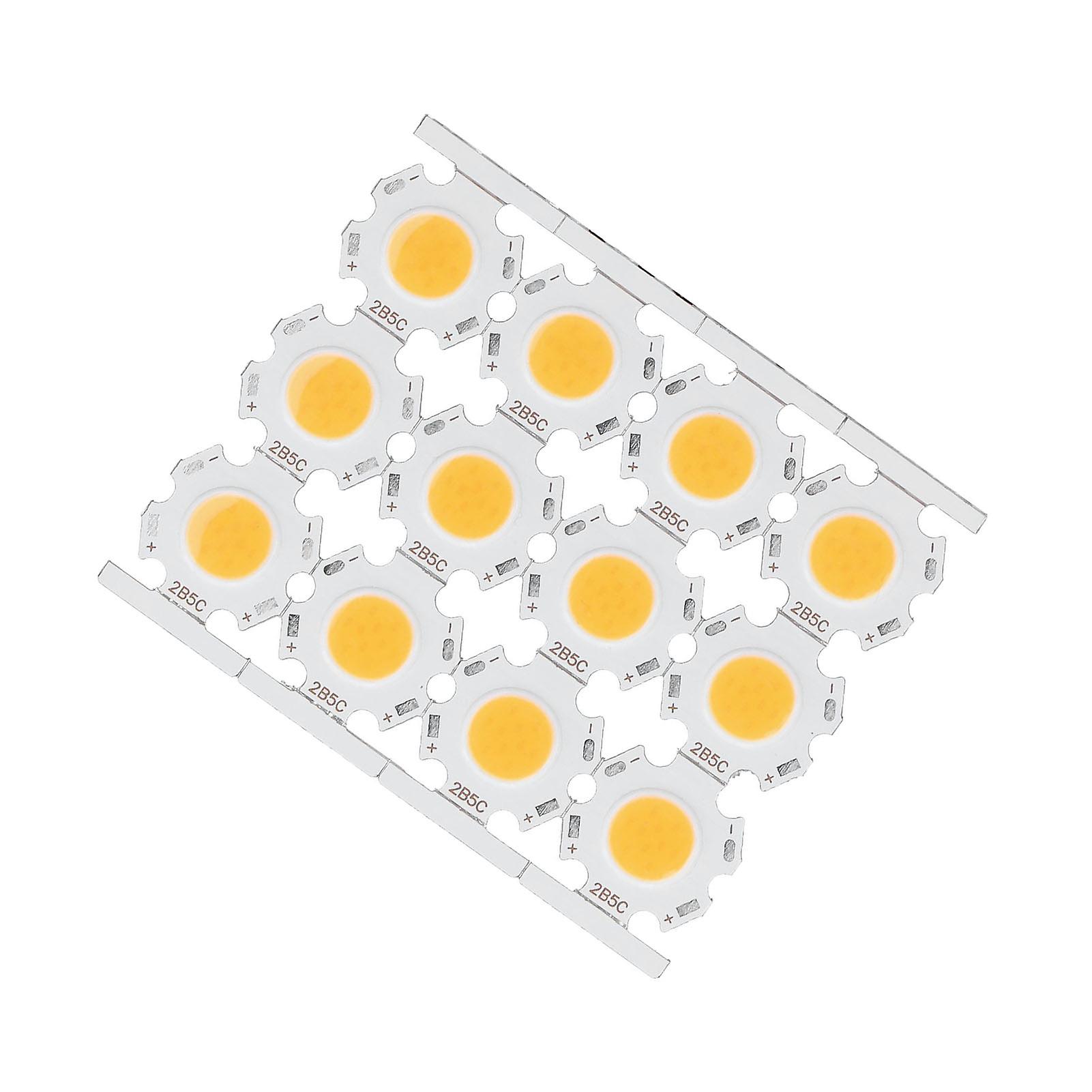 12Pcs LED Chips COB Light Emitter Component 5W 15‑17V for DIY Spotlights Downlight Ceiling LampWarm Light