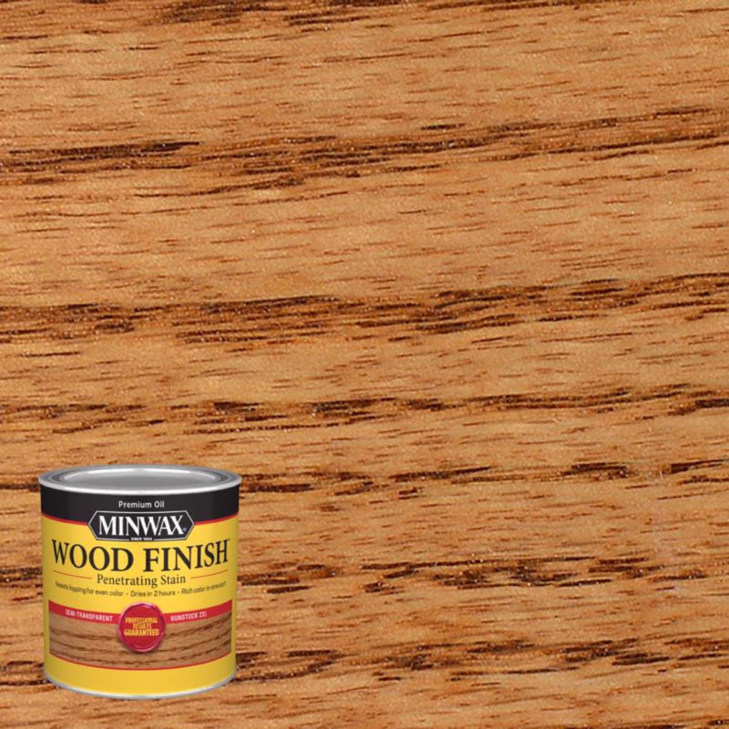 Minwax Wood Finish Semi-Transparent Gunstock Oil-Based Penetrating Wood Stain 0.5 pt