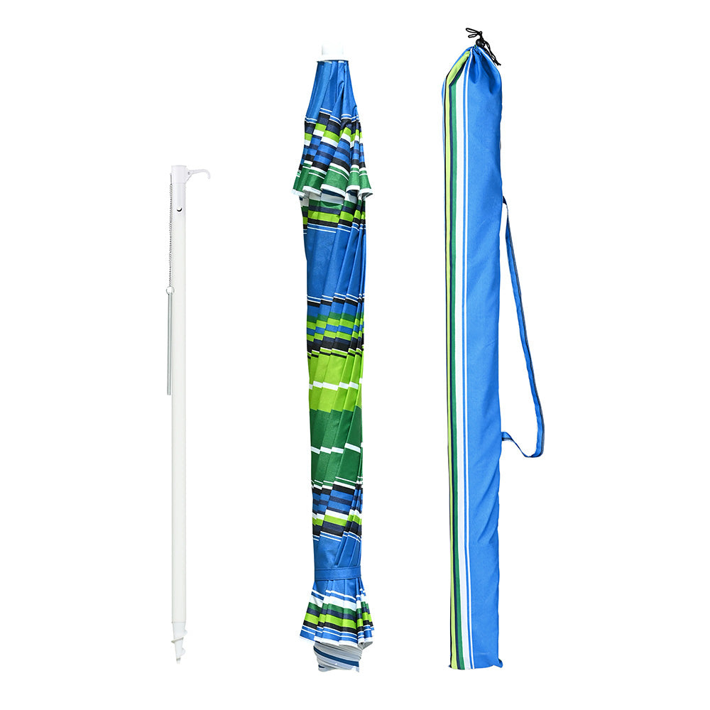 Yescom Beach Umbrella Tilt 7 ft 12-rib w/ Anchor