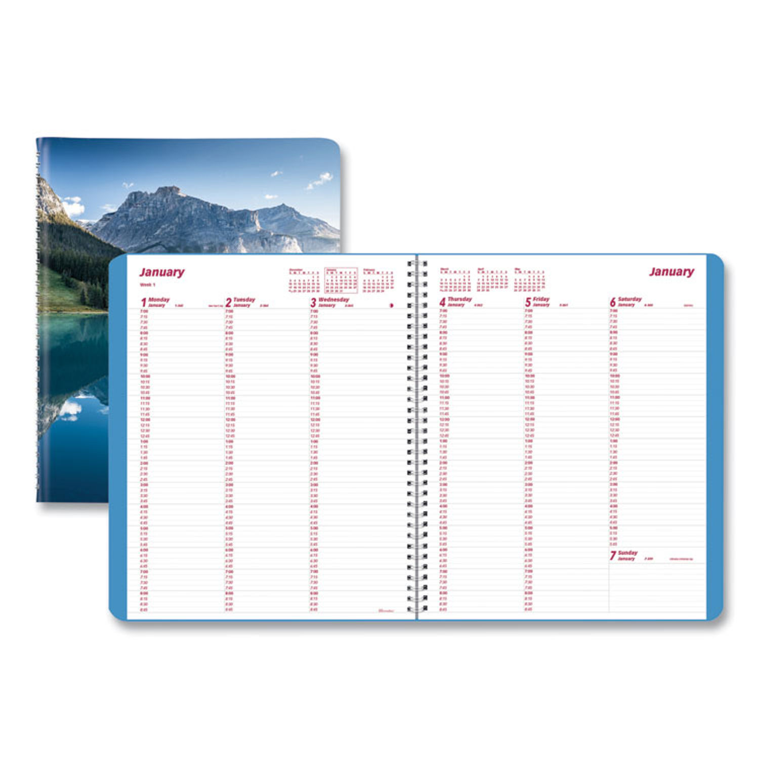 Mountains Weekly Appointment Book by Brownlineandreg; REDCB950G04