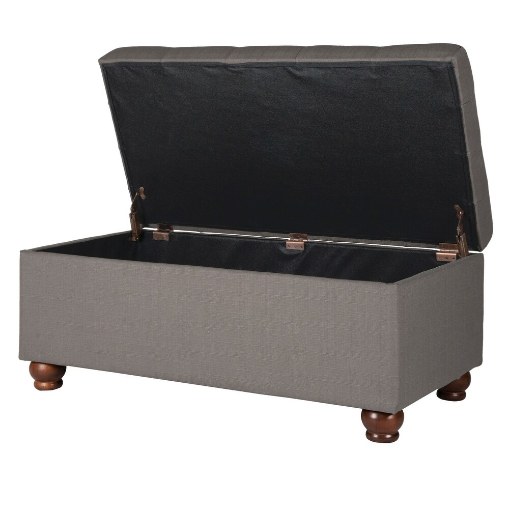 Copper Grove Sororia Grey Tufted Storage Bench