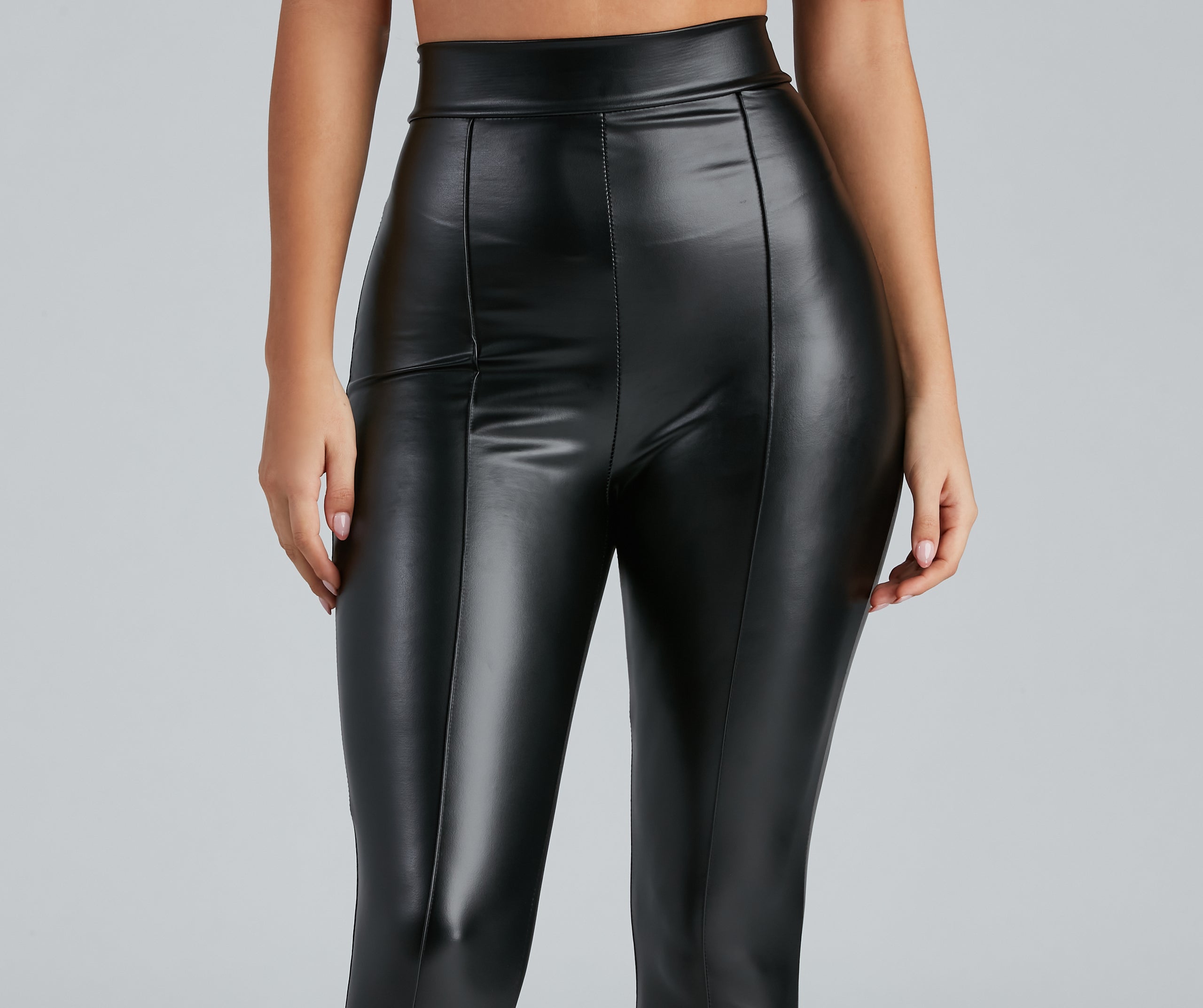 High Waist Faux Leather Leggings