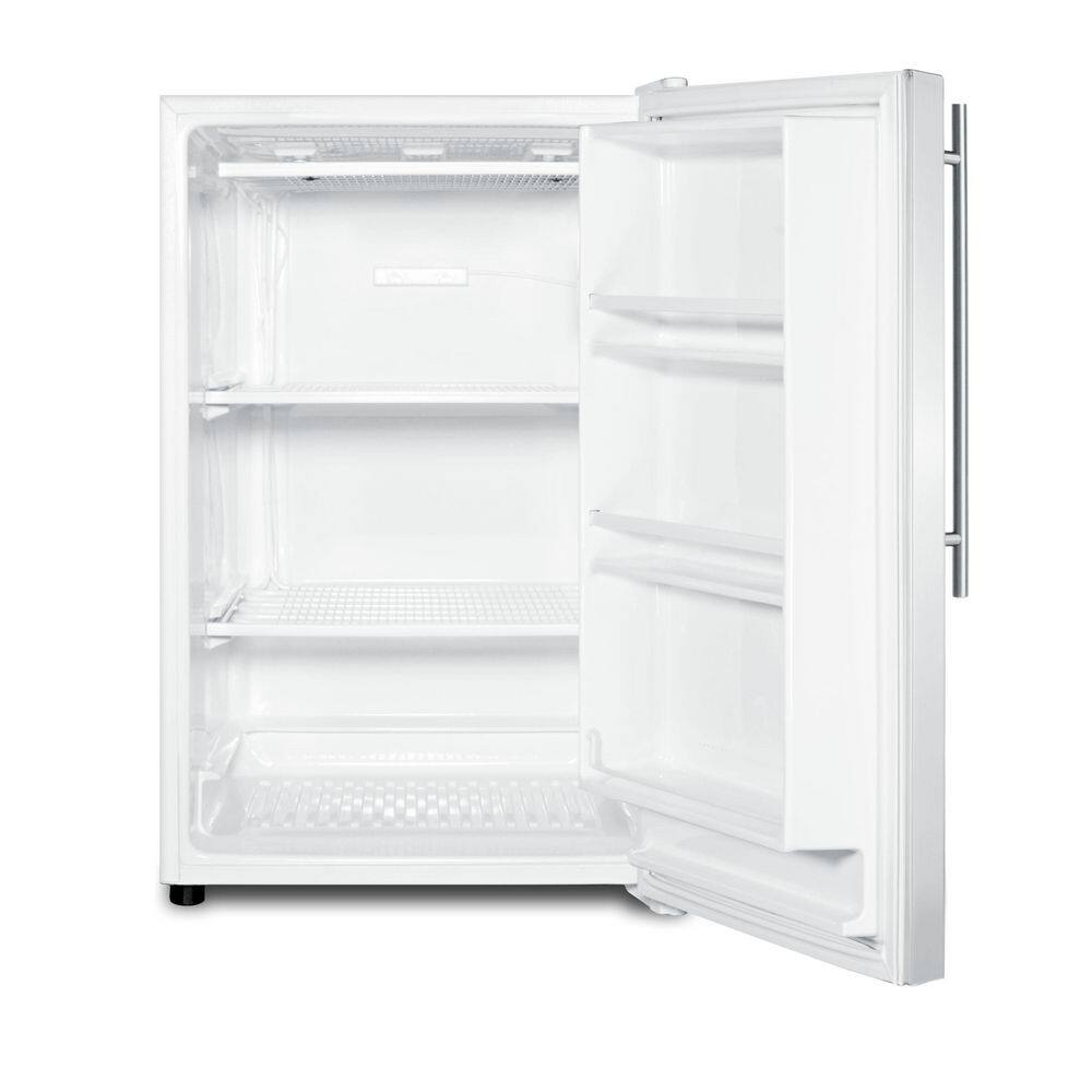 Summit Appliance 5 cu. ft. Upright Manual Defrost Freezer in Stainless Steel FS605SSVH