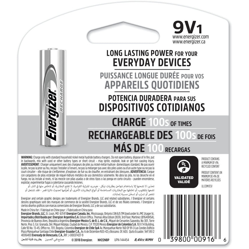 BATTERY RECHARGABLE 9V