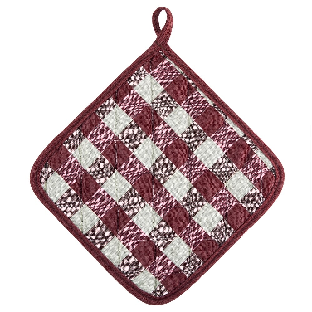 Buffalo Check Pot Holder   Set of Two   8x8