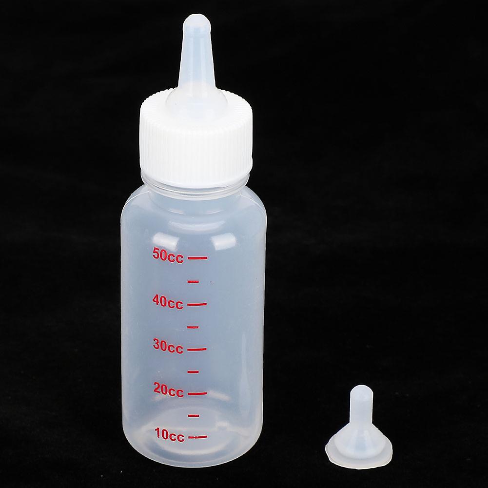 3pcs/ Set Silicone Transparent Durable Milk Bottle Feeder For Pet Dog Cat 50ml