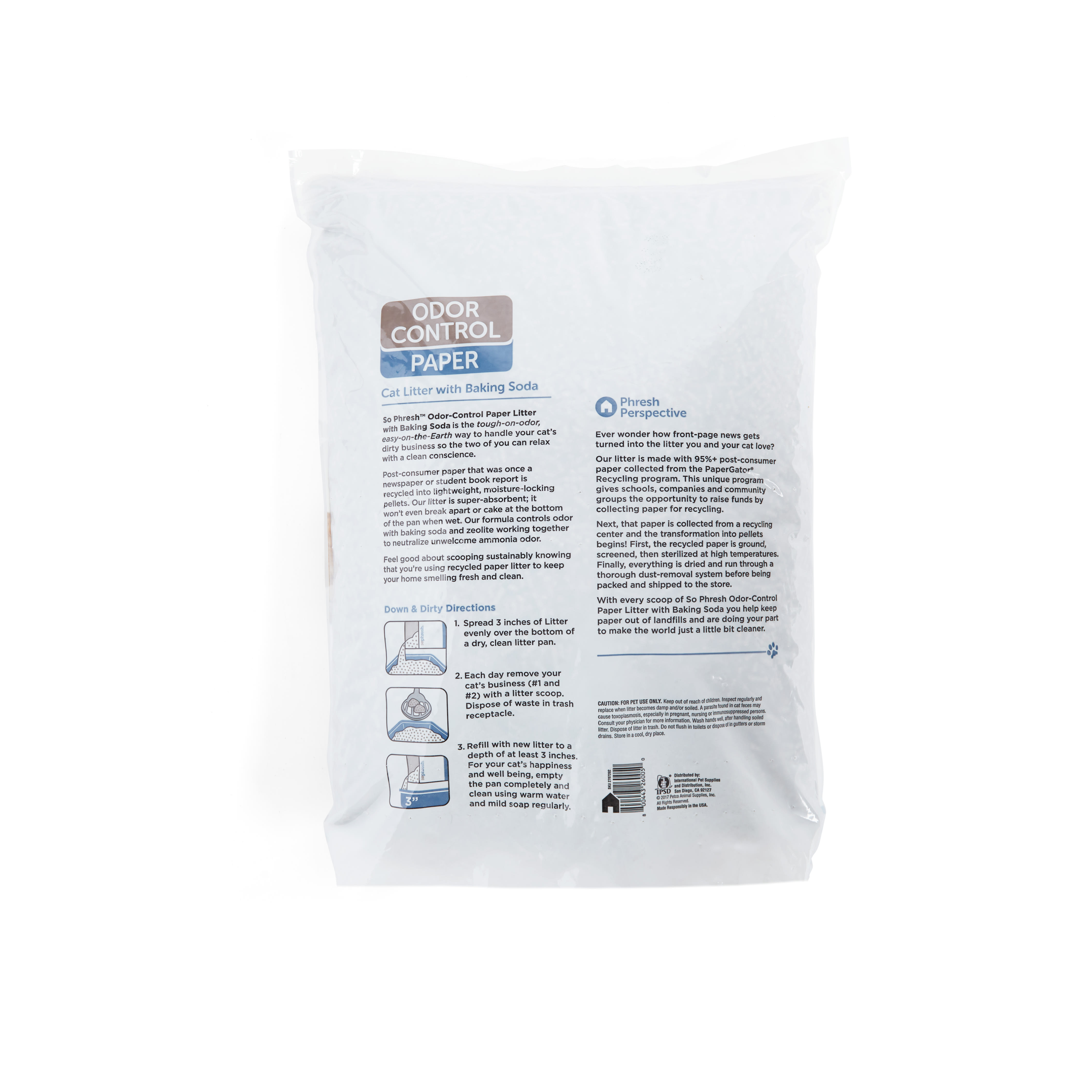 So Phresh Odor Control Paper Cat Litter， 25 lbs.