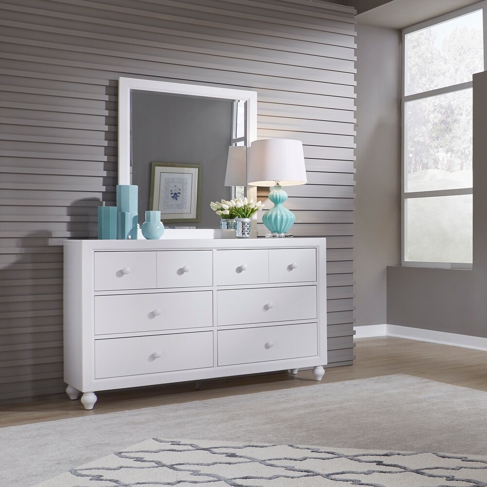 Copper Grove Cottage View White 6 Drawer Dresser