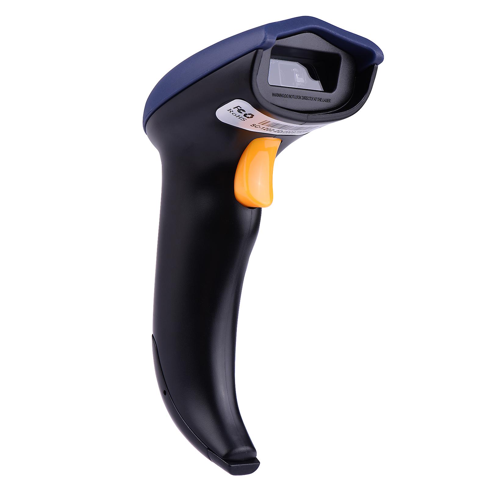 Handheld 1d2d/qr Barcode Scanner Usb Wired Bar Code Reader Manual Trigger/auto Continuous Scanning Support Paper Code/screen Code Compatible With Wind