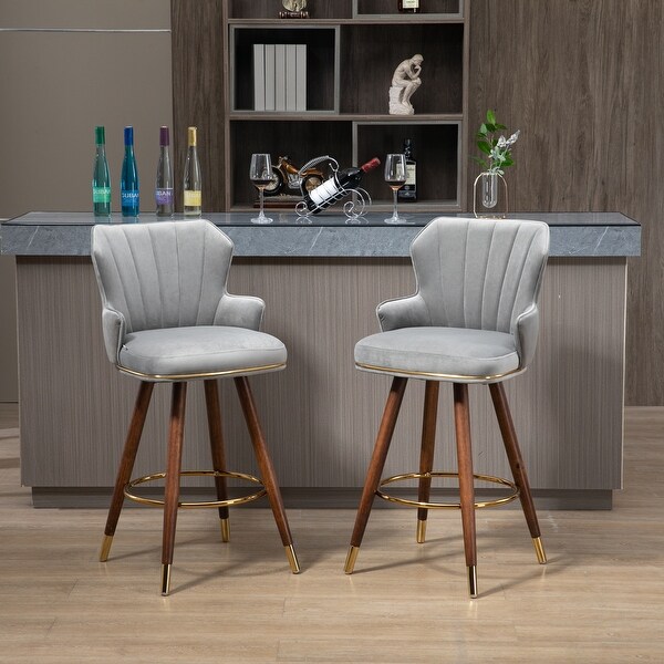 wivel Bar Stools with Backrest Footrest ，with a fixed height of 360 degrees