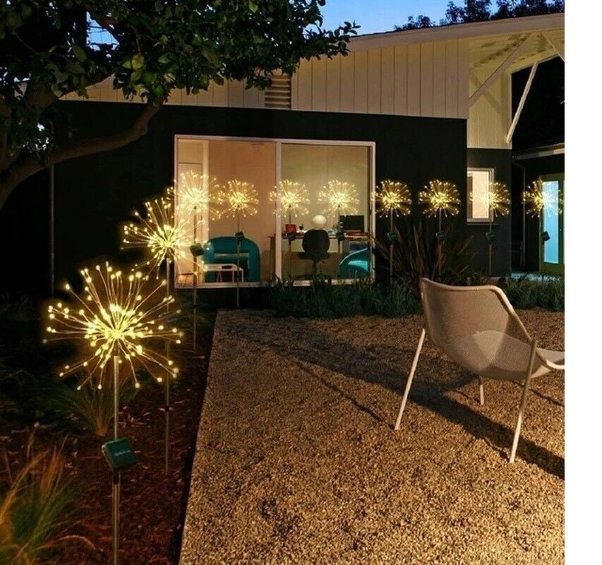 120 LED Outdoor Solar Garden Light Globe Dandelion Lawn Lamp Landscape Walkway Flash String Light