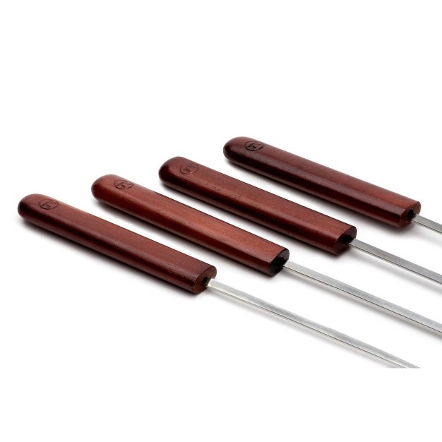 20 quot 4pk Rosewood Stainless Steel Skewers Outset