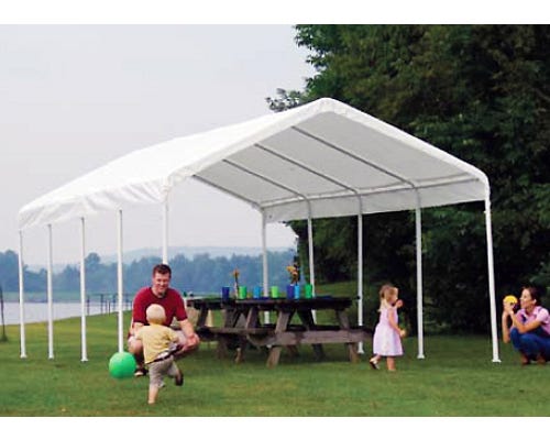 ShelterLogic 12 x 26 Super Max™ Canopy， White Cover - 25770