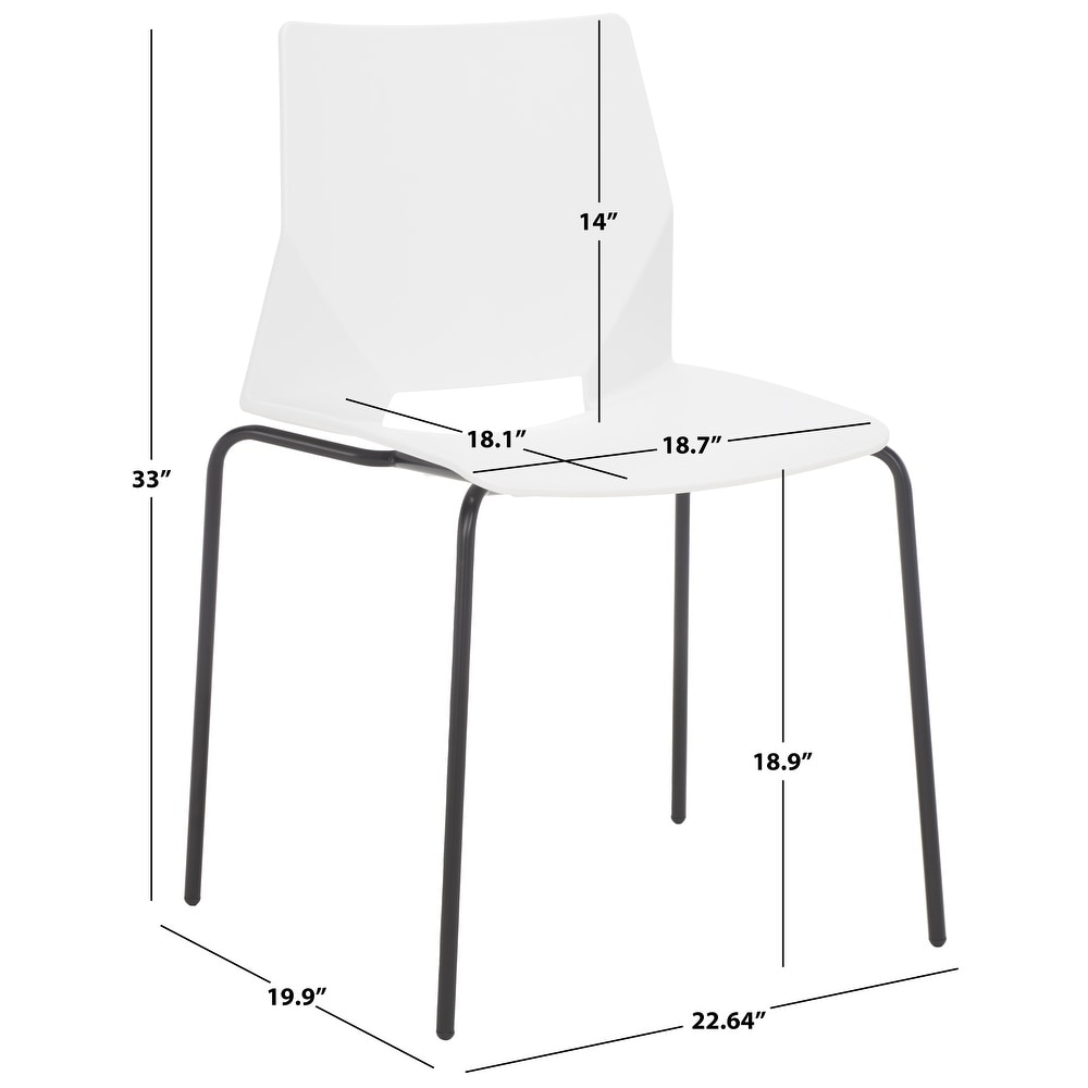 SAFAVIEH Couture Nellie Molded Plastic Dining Chair (SET of 2)   23 IN W x 20 IN D x 33 IN H