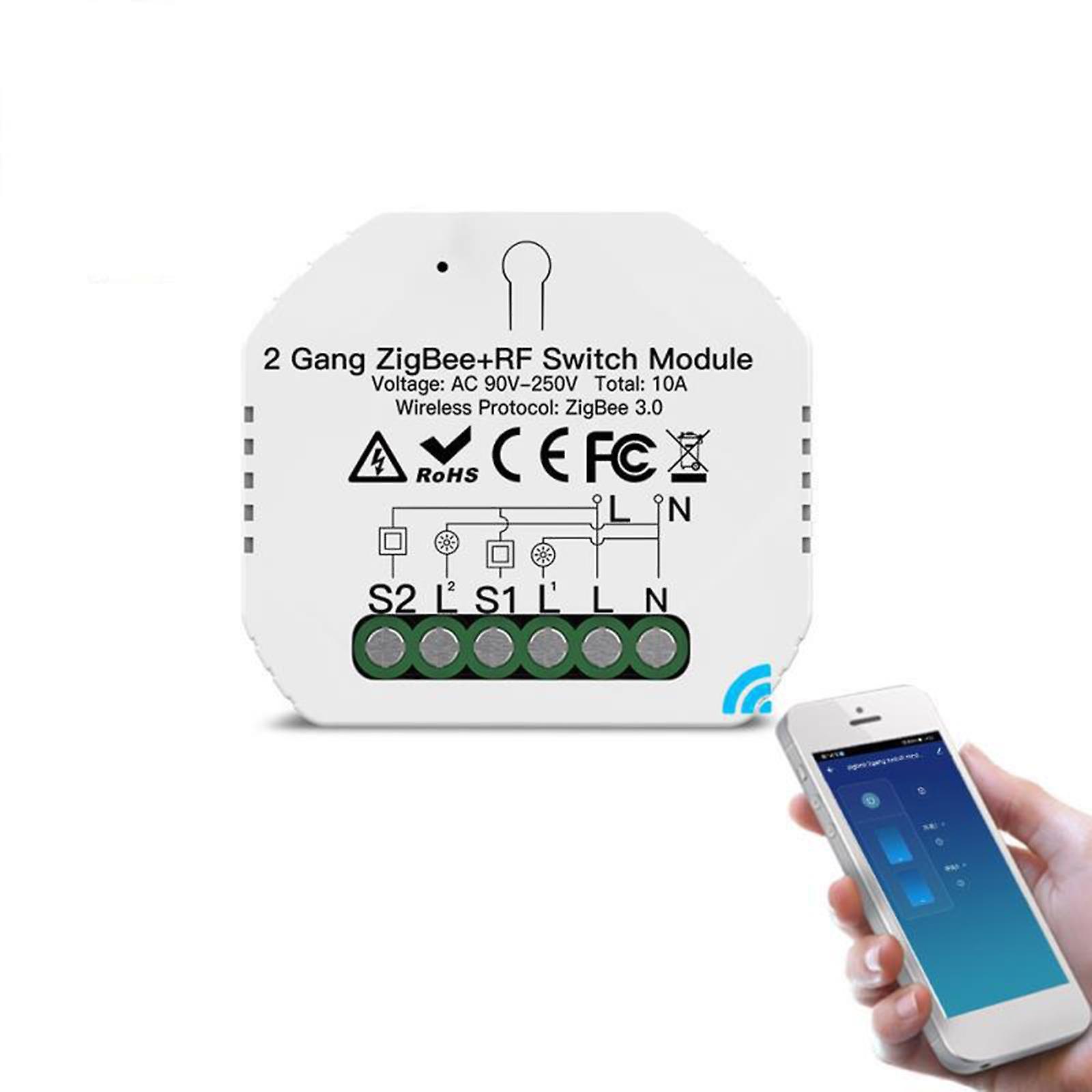 2 Channel Wifi Momentary Inching Relay Self-locking Switch Module App Control Wifi Relay Module For Home Lights