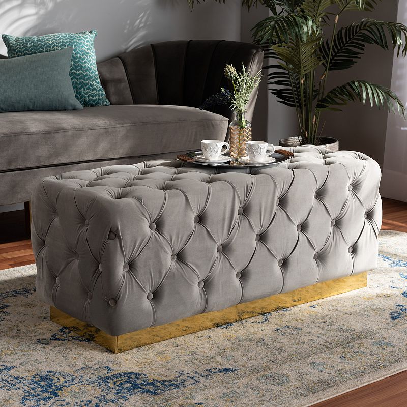 Baxton Studio Corrine Tufted Ottoman