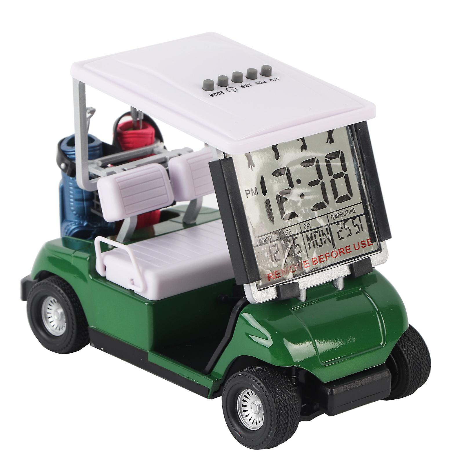 Plastic Golf Perpetual Calendar Club Car Present Gift Miniature Golf Cart Clock Accessory