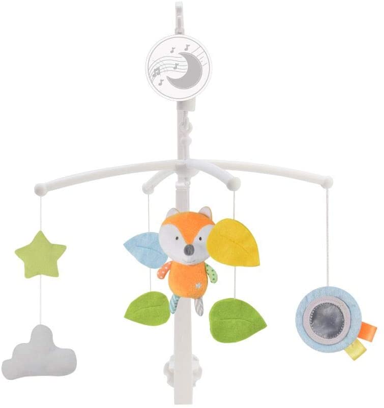 bangyoudaoo Baby Crib Mobile Set Soft Animals Hanging Rattle Toys Nursery Sleeping Toy for Infant and Newborn Toddler Gifts Fox