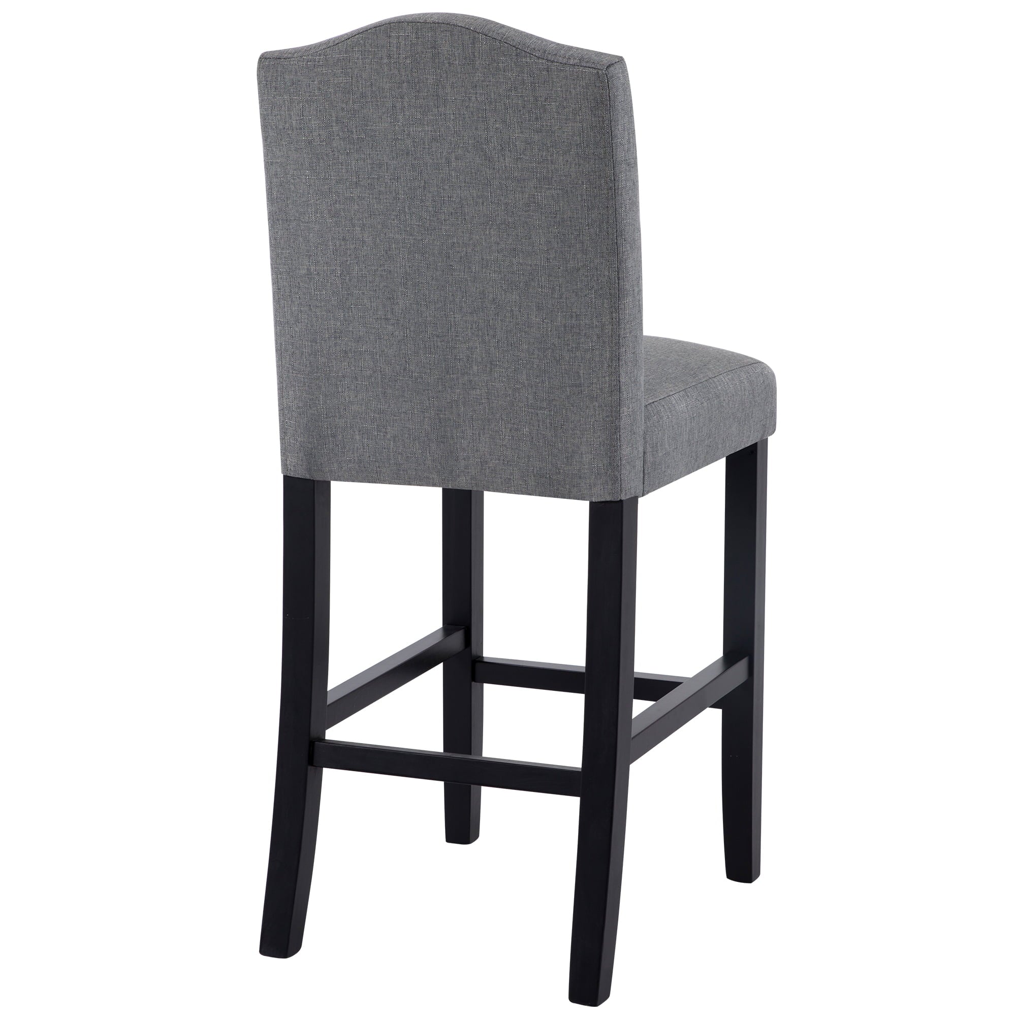 Fabric Upholstered Gray Counter Height Dining Chair with Nailhead Trim，Set of 2