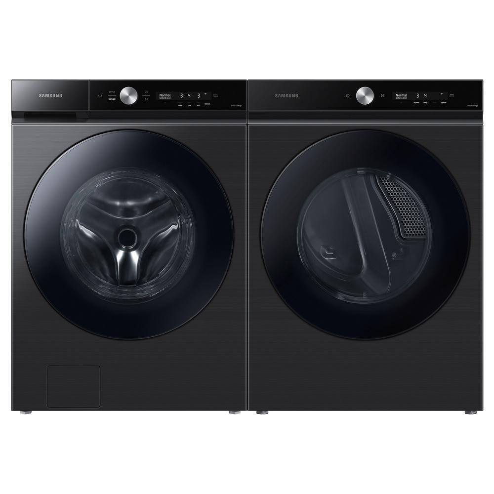  Bespoke 5.3 cu. ft. Ultra-Capacity Smart Front Load Washer in Brushed Black with Super Speed Wash and AI Smart Dial WF53BB8700AV