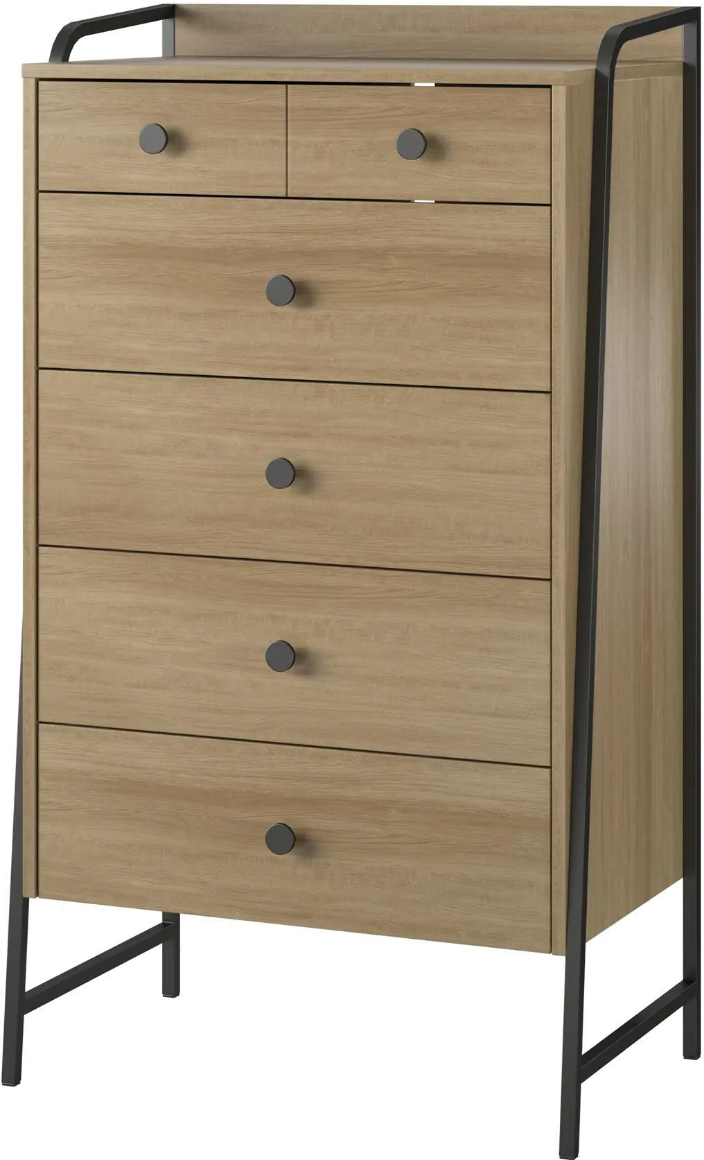 Bushwick Natural 5 Drawer Chest of Drawers