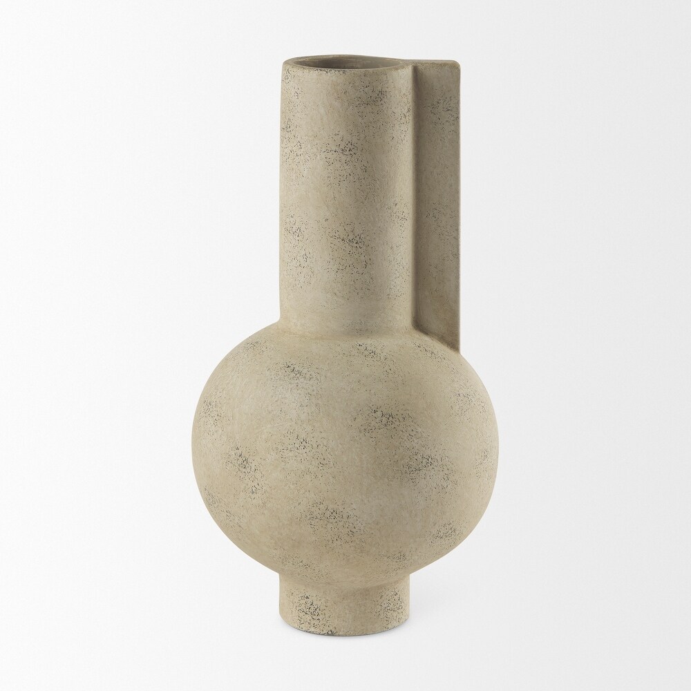 Sariah Beige Ceramic Vase (13\