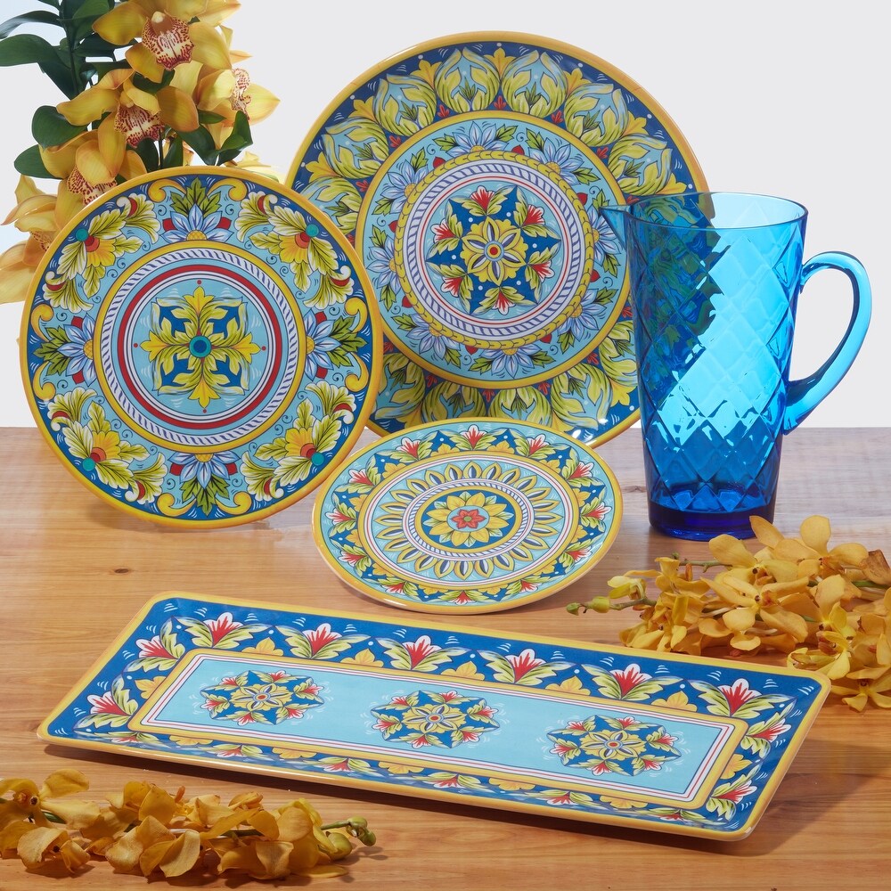 Certified International Palermo Melamine 2 Piece Platter Set   18\