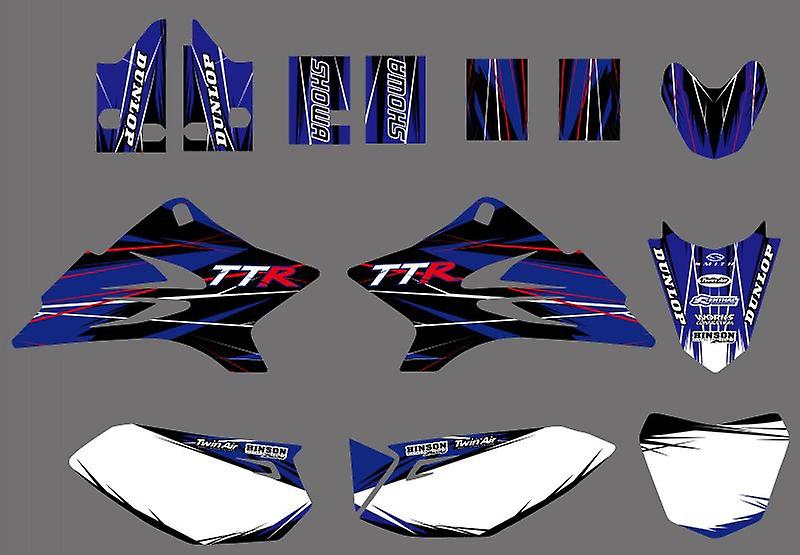 Born Pretty H2cnc Team Graphics andamp; Backgrounds Decals Stickers Kits For Yamaha Ttr50 2006 2007 2008 2009 2010 2011 2012 2013 Ttr 50