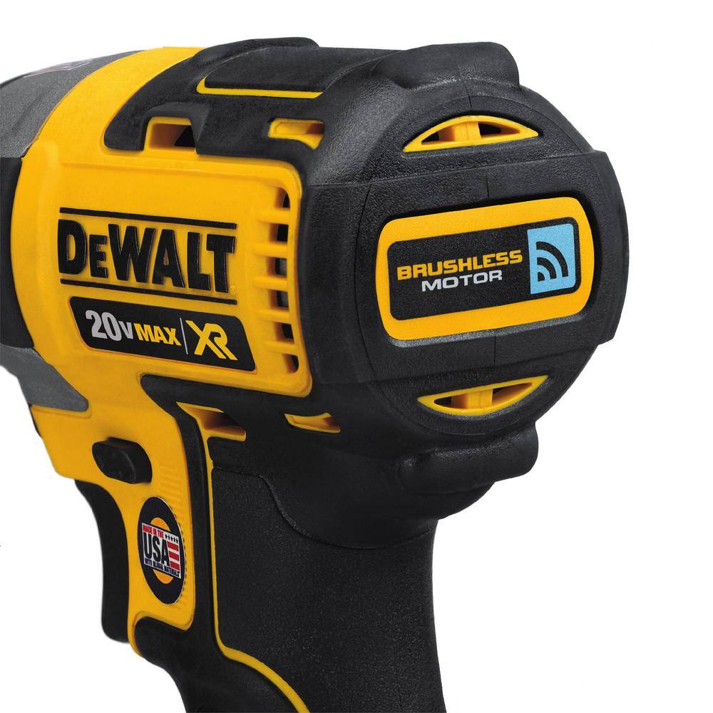 DW 20V MAX XR with Tool Connect Cordless Brushless 14 in. Impact Driver with (2) 20V 2.0Ah Batteries and Charger DCF888D2