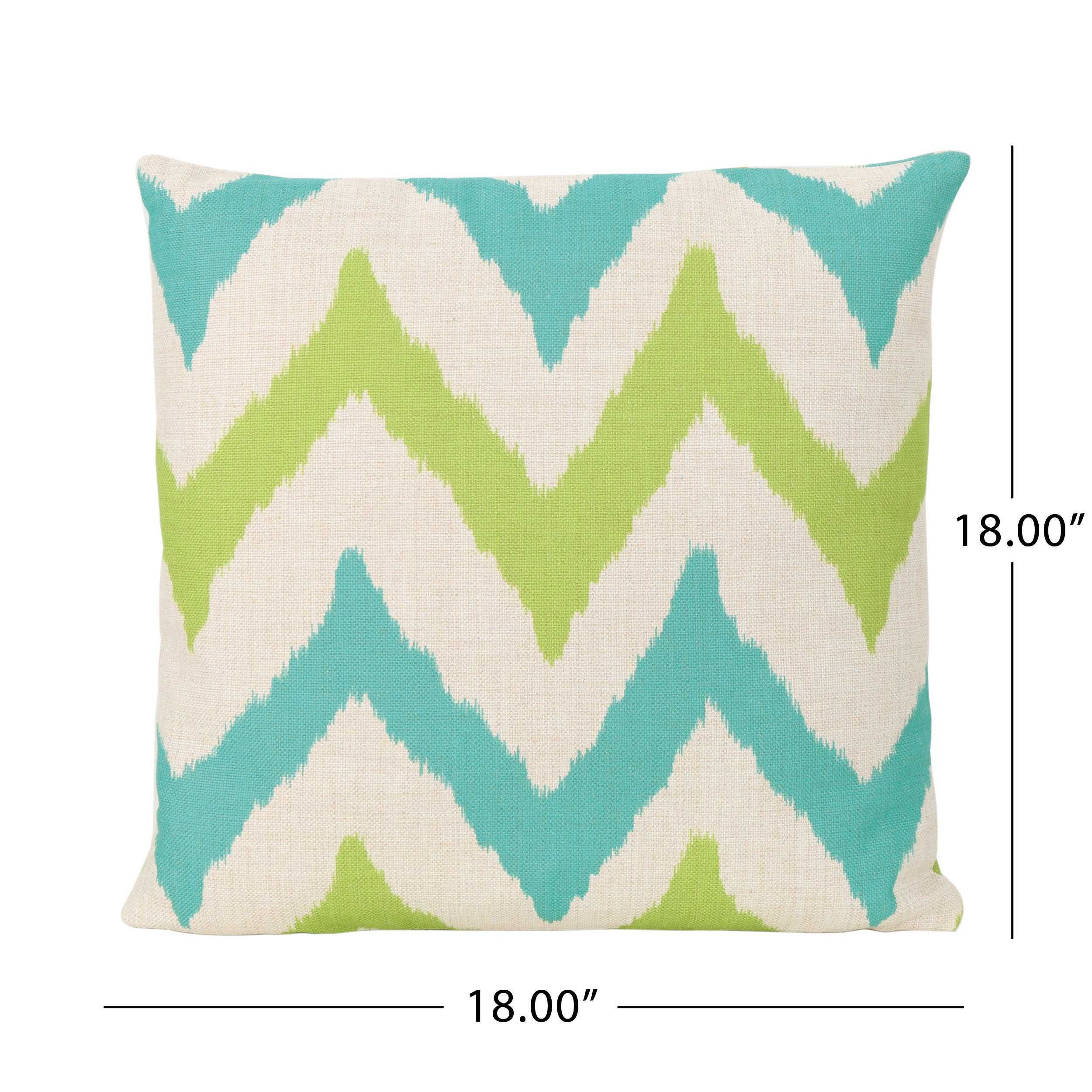 Zora Outdoor 18-inch Water Resistant Square Pillows, Teal and Green