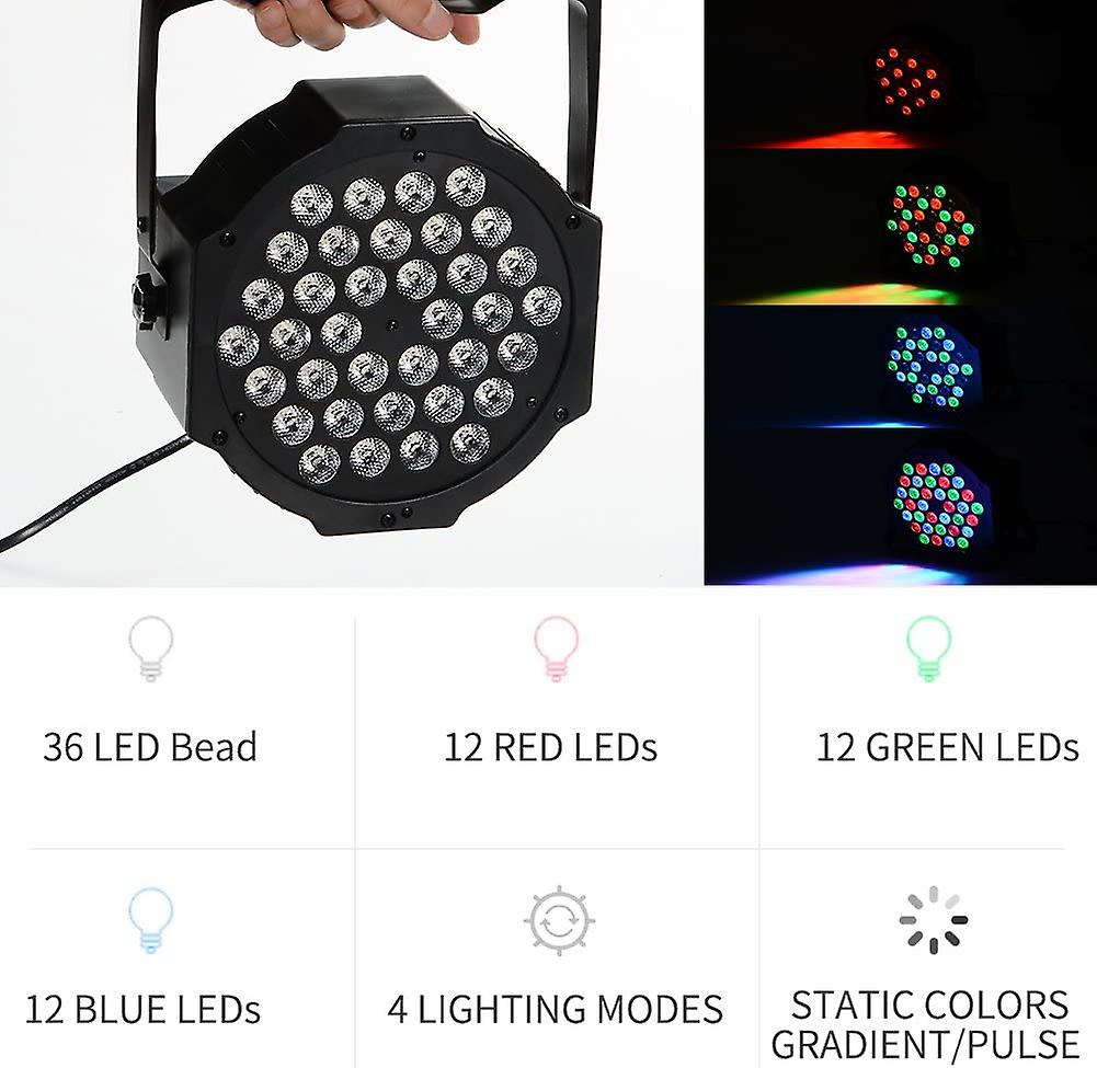 36 Led 36w Headlight Par Lamps， Rgb Multi-color 7 Mode Lighting