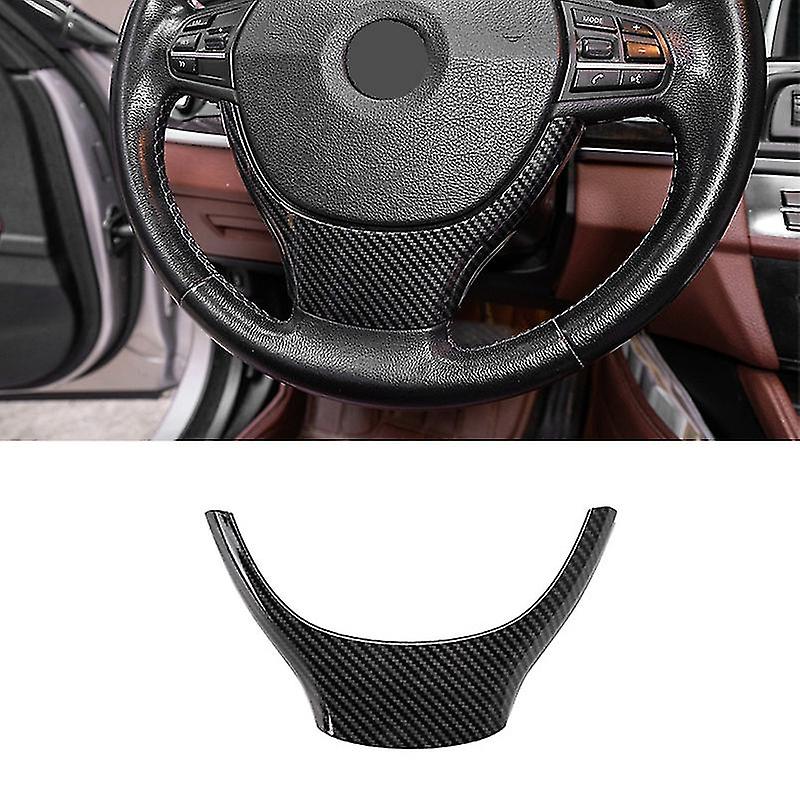 Carbon Fiber Car Interior Steering Wheel Decoration Strip Frame Cover Trim Sticker For- 5 7 Series