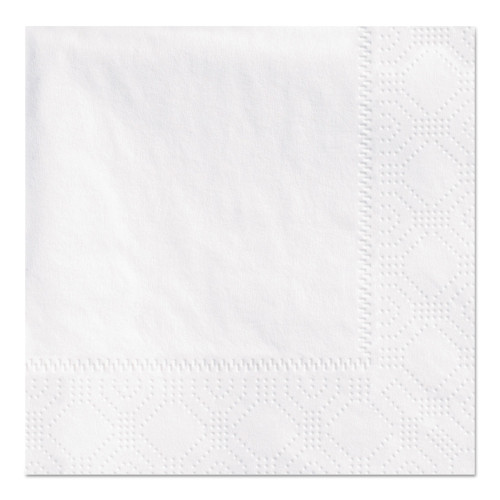 Hoffmaster Beverage Napkins， 2-Ply 9 1/2 x 9 1/2， White， Embossed， 1000/Carton (180300)