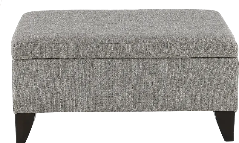 Aquarius Slate Gray Storage Ottoman