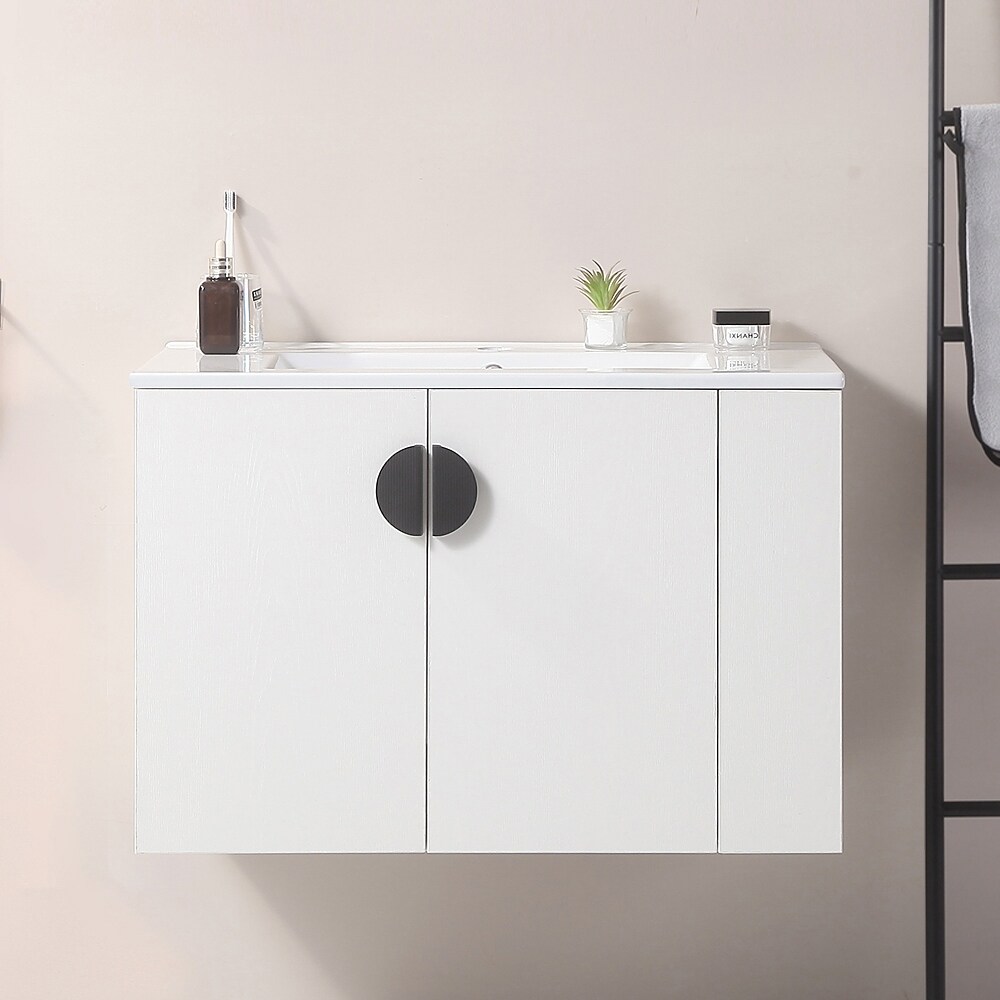 Bathroom Vanity with Sink and two Doors Cabinet  Excluding Faucets