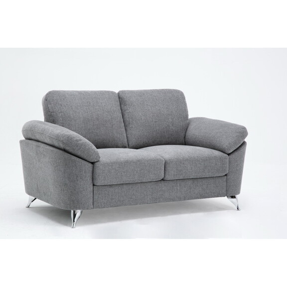 Villanelle Light Gray Linen Sofa Loveseat Chair Li...