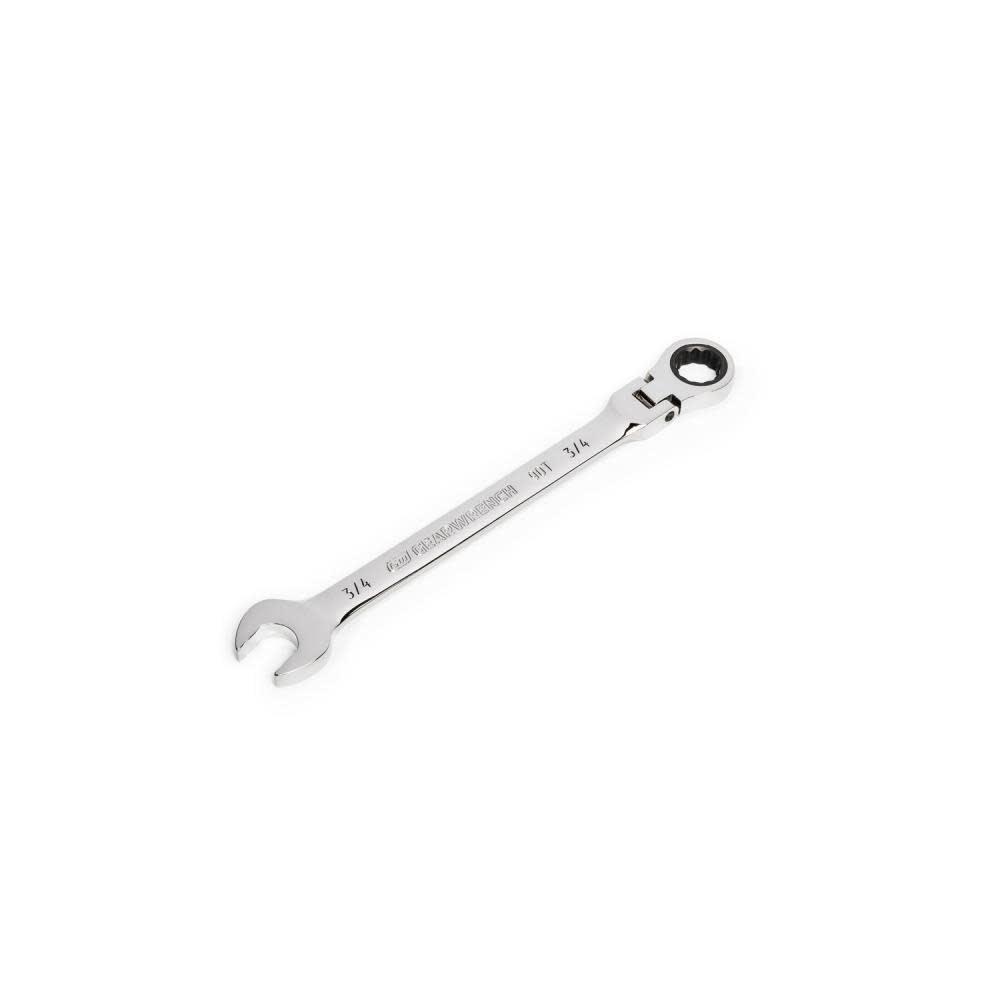 3/4 90T 12 Point Flex Head Ratcheting Combination Wrench ;