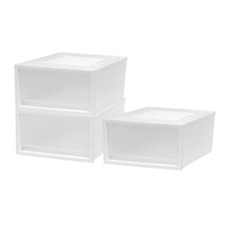 15.75 in. W x 9.25 in. H White 3-Drawers Box Chest Drawer 591056