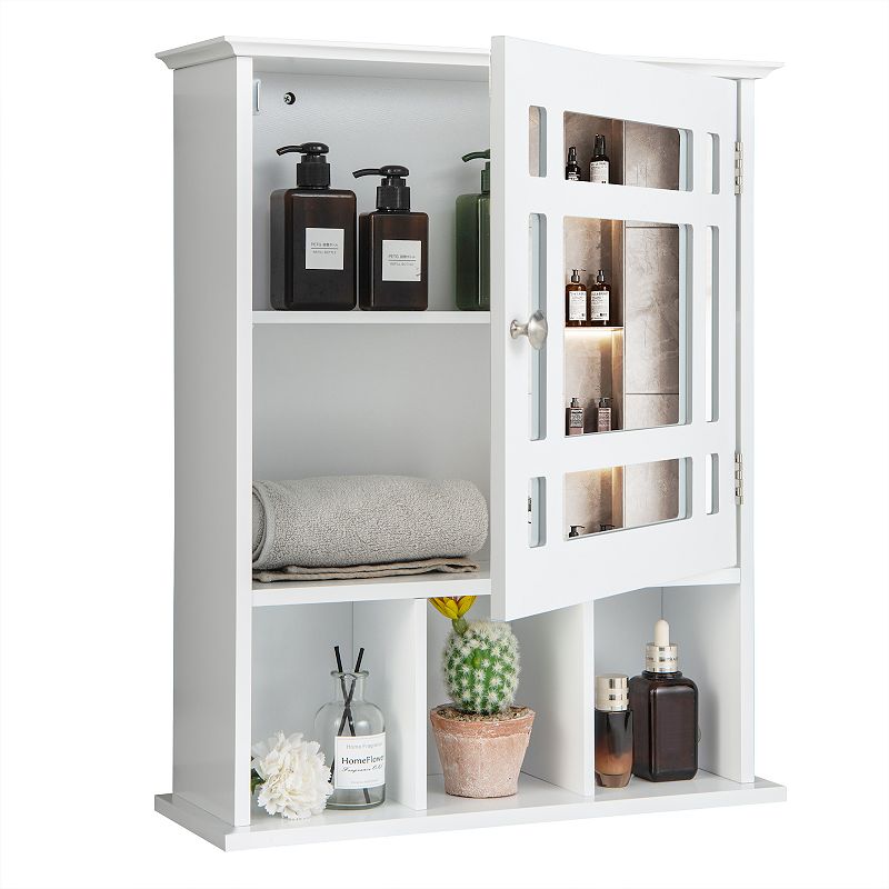 Wall Mounted and Mirrored Bathroom Cabinet