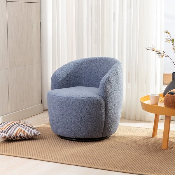 25inch Small Upholstered Fabric Swivel Accent Armchair