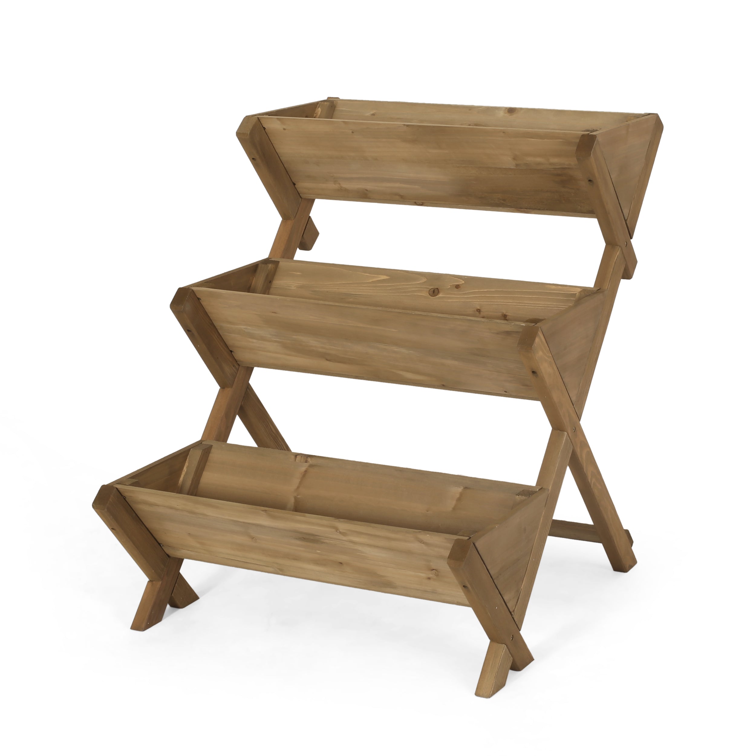 Regina Outdoor Firwood 3 Tiered Plant Stand