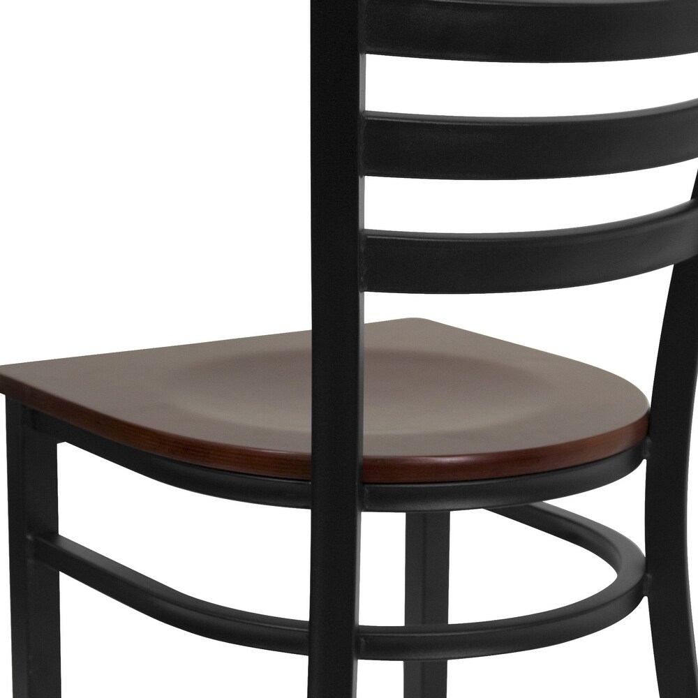 Ladder Back Metal Restaurant Chair   16.5\