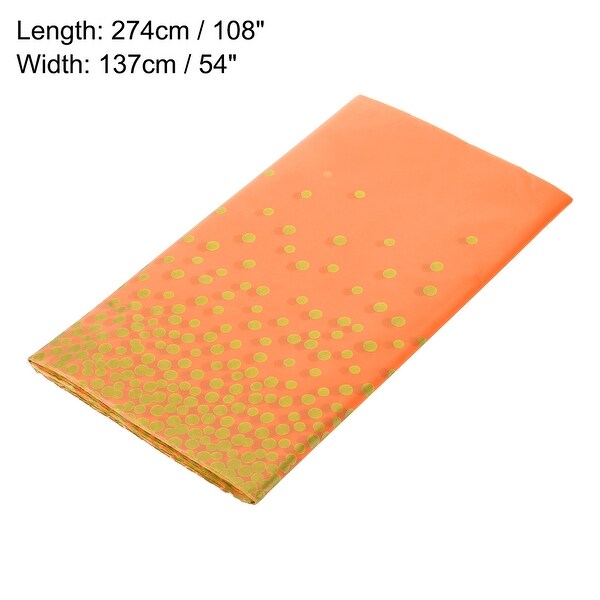 3Pcs Orange Disposable Plastic Tablecloth 54